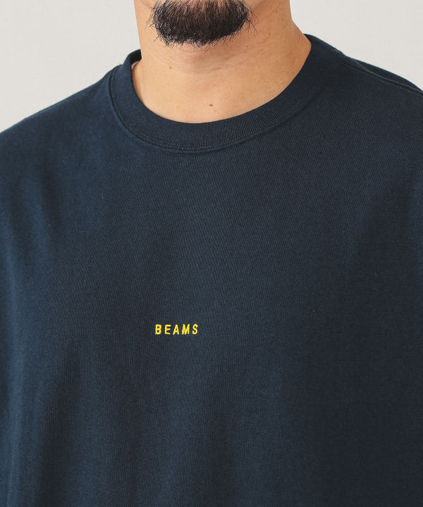 BEAMS / 小刺繡標誌 長袖T恤