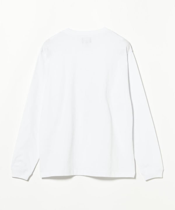 BEAMS / 小刺繡標誌 長袖T恤