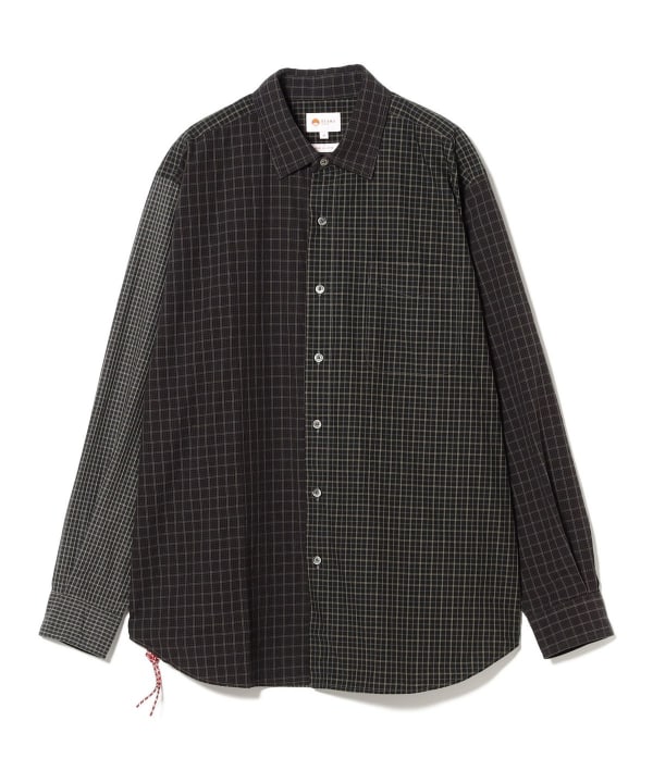 BEAMS JAPAN / 拼接長袖襯衫