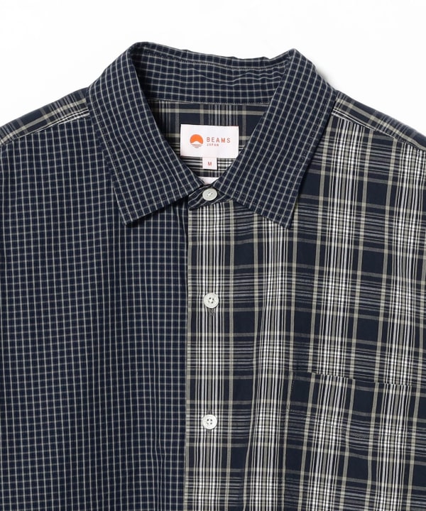 BEAMS JAPAN / 拼接長袖襯衫