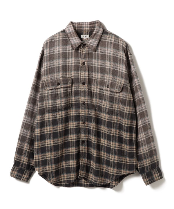 BEAMS / 仿舊格紋襯衫