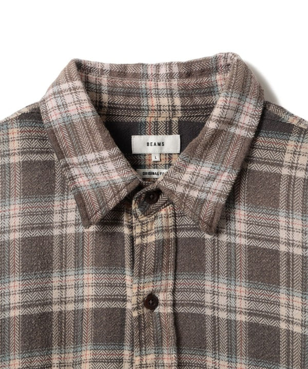 BEAMS / 仿舊格紋襯衫