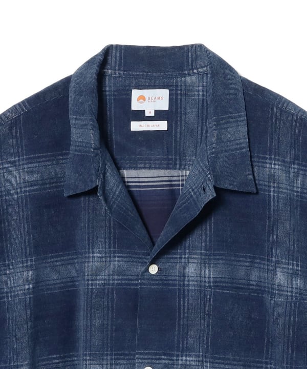 BEAMS JAPAN / 燈芯絨格紋襯衫