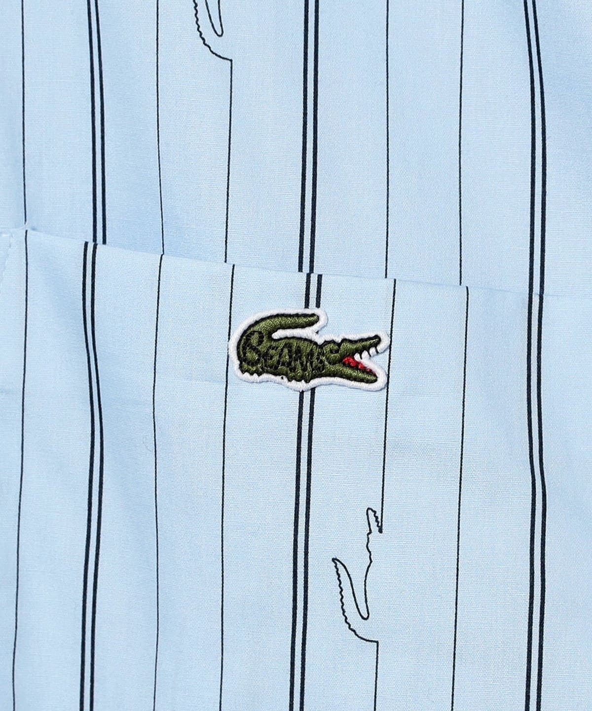 LACOSTE × BEAMS / 鱷魚圖騰條紋襯衫(日本聯名限定)