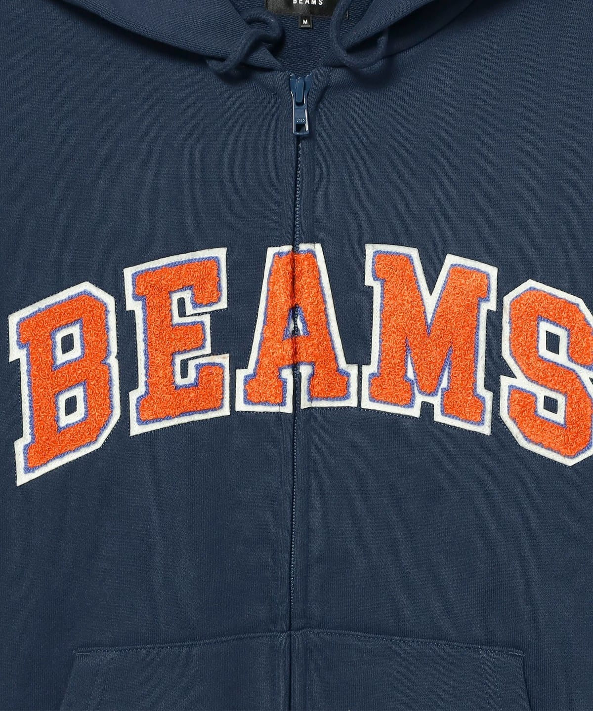 BEAMS / 標誌刺繡重磅連帽拉鍊外套