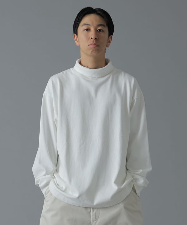 BEAMS JAPAN / 重磅天竺棉 高領長袖上衣