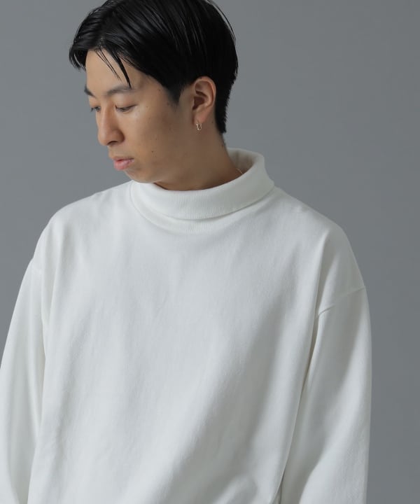 BEAMS JAPAN / 重磅天竺棉 高領長袖上衣