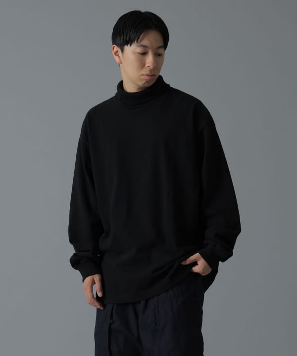 BEAMS JAPAN / 重磅天竺棉 高領長袖上衣