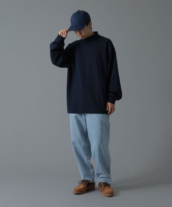 BEAMS JAPAN / 重磅天竺棉 高領長袖上衣