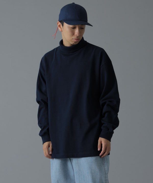 BEAMS JAPAN / 重磅天竺棉 高領長袖上衣