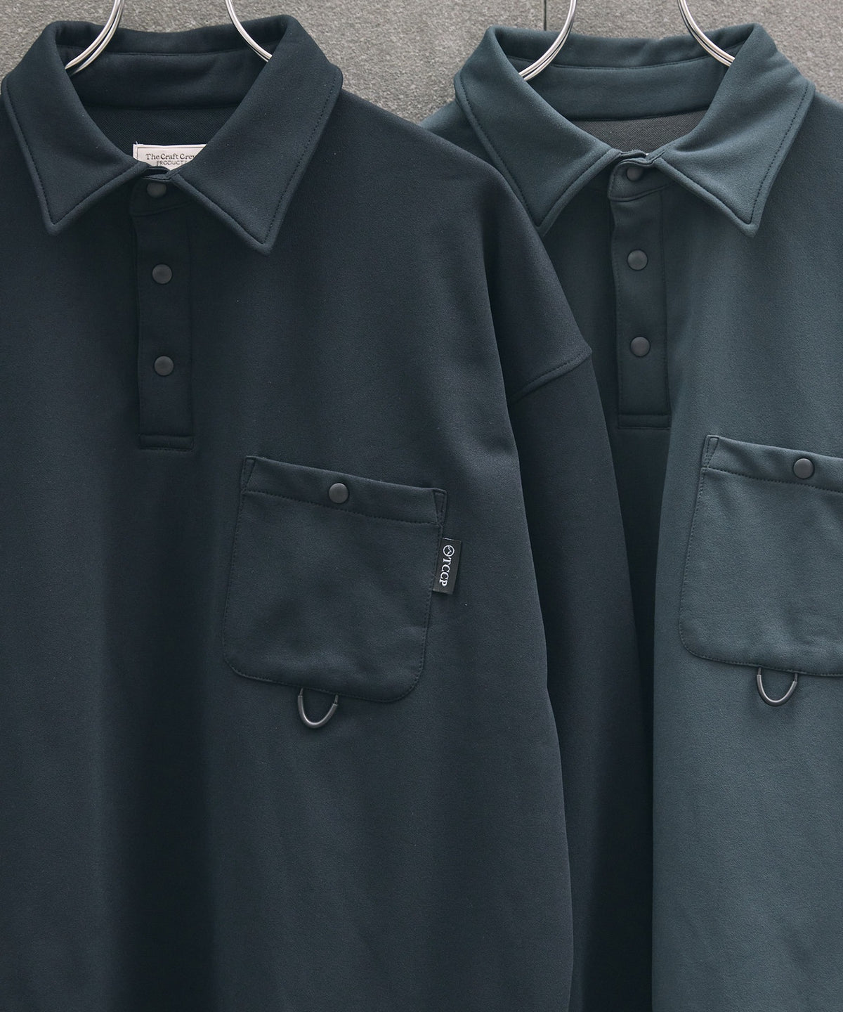 THE CRAFT CREW PRODUCTS / 四向彈性機能 長袖POLO衫(抽繩下擺)