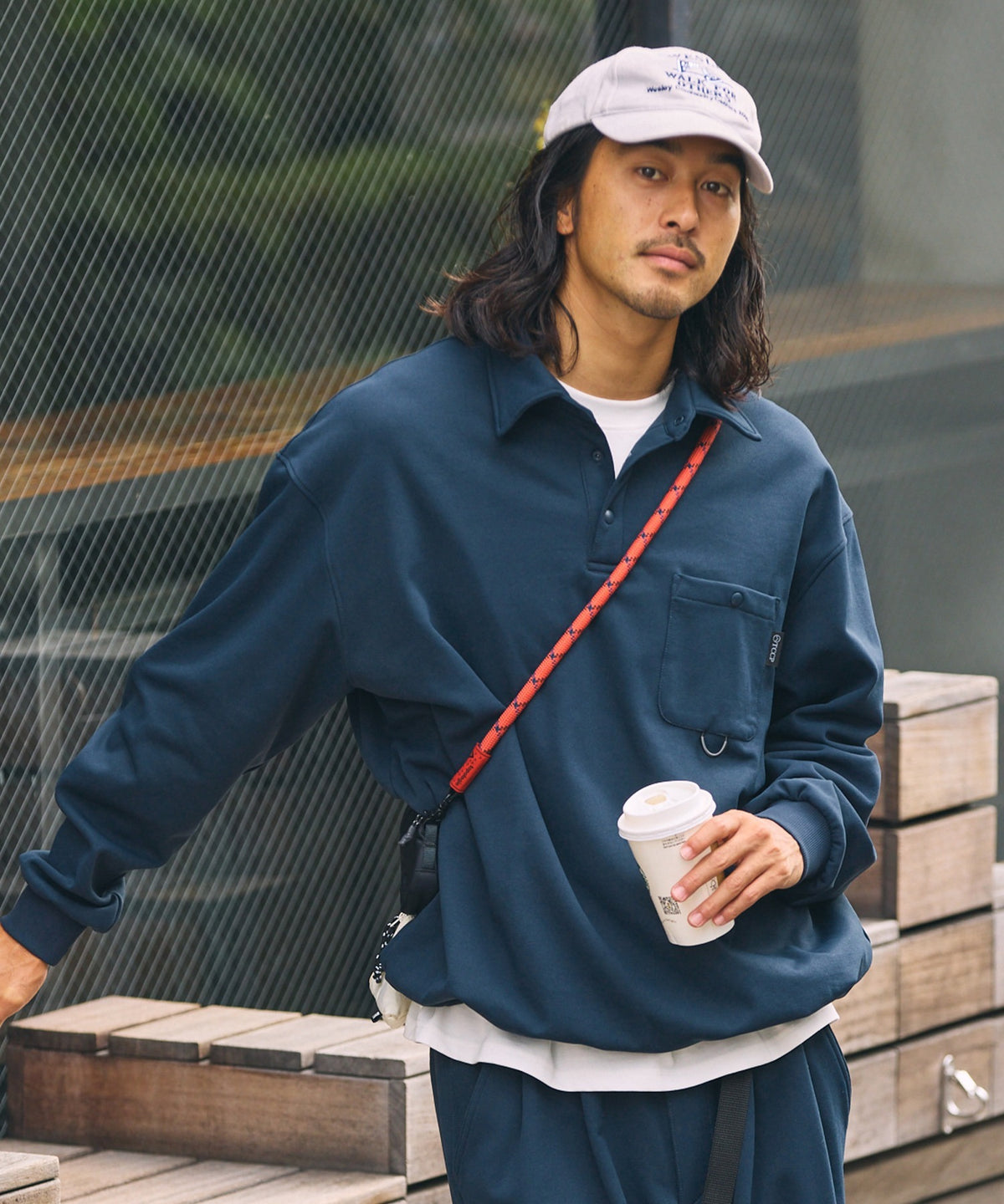 THE CRAFT CREW PRODUCTS / 四向彈性機能 長袖POLO衫(抽繩下擺)