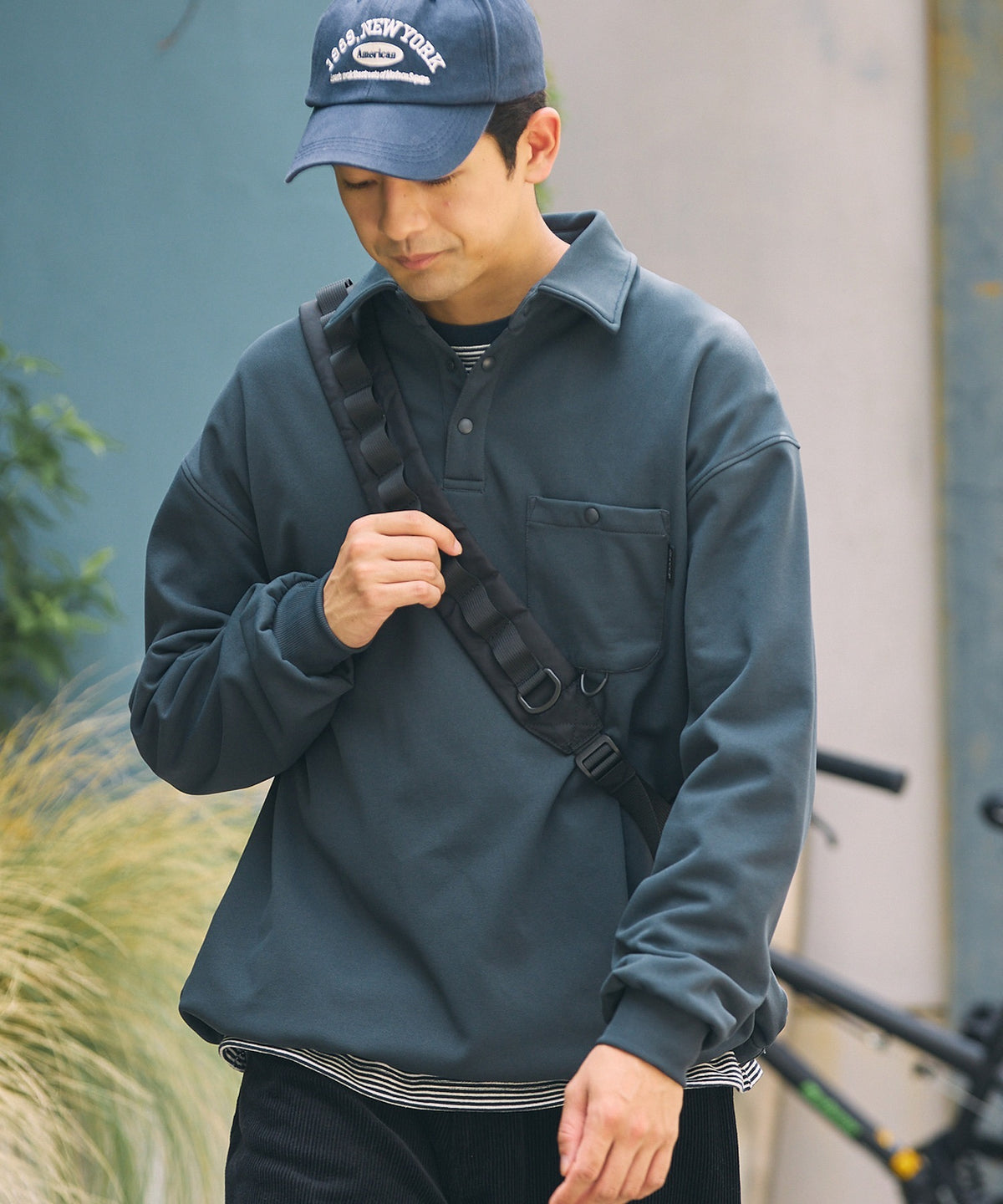 THE CRAFT CREW PRODUCTS / 四向彈性機能 長袖POLO衫(抽繩下擺)