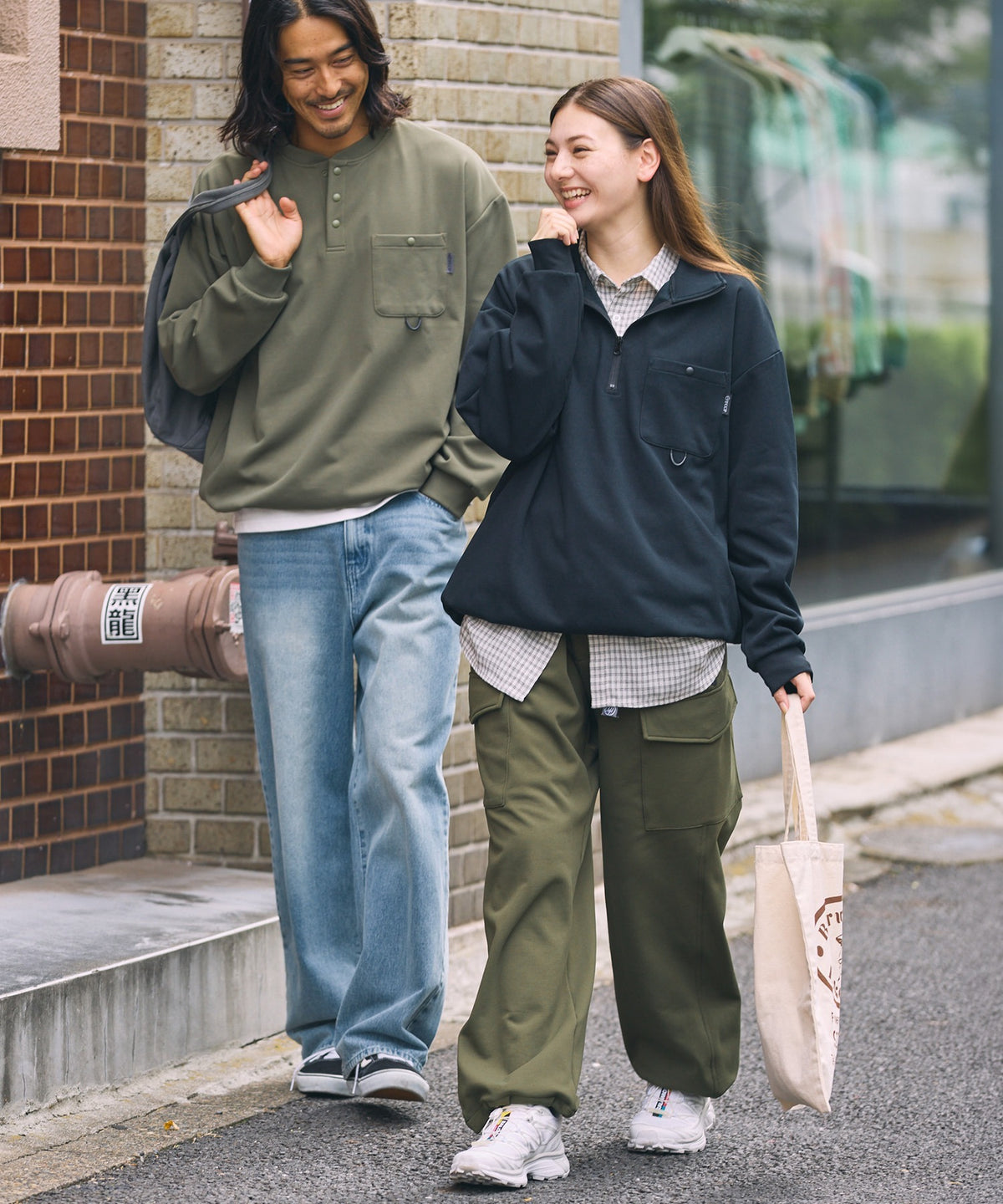 THE CRAFT CREW PRODUCTS / 四向彈性機能工裝褲(織帶腰帶.抽繩褲口)