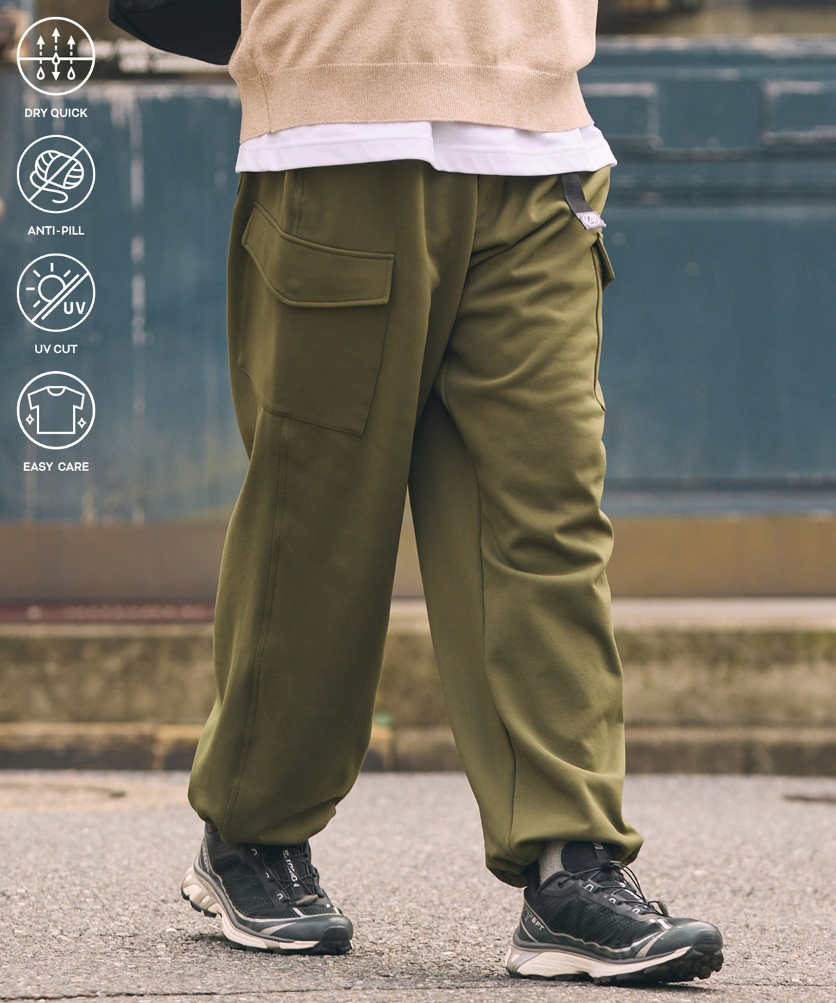 THE CRAFT CREW PRODUCTS / 四向彈性機能工裝褲(織帶腰帶.抽繩褲口)
