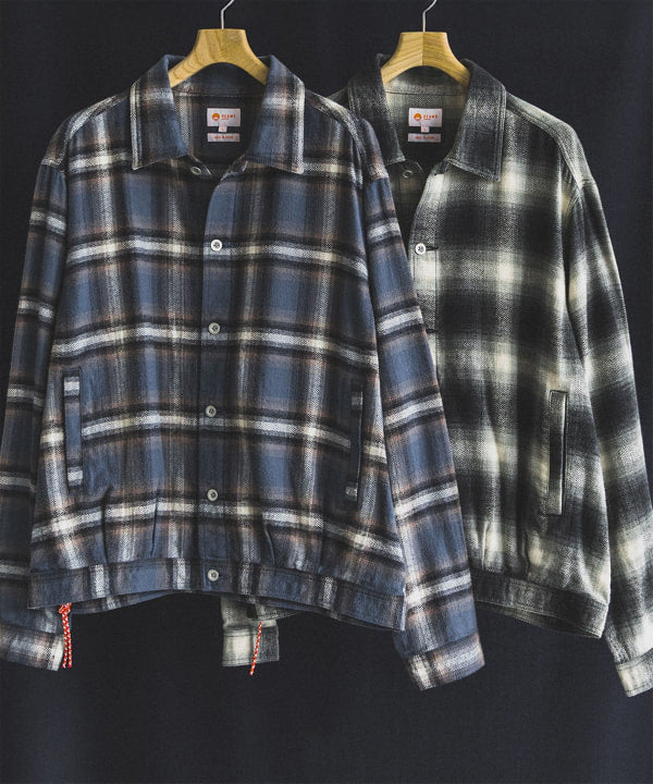 BEAMS JAPAN / 格紋立領外套