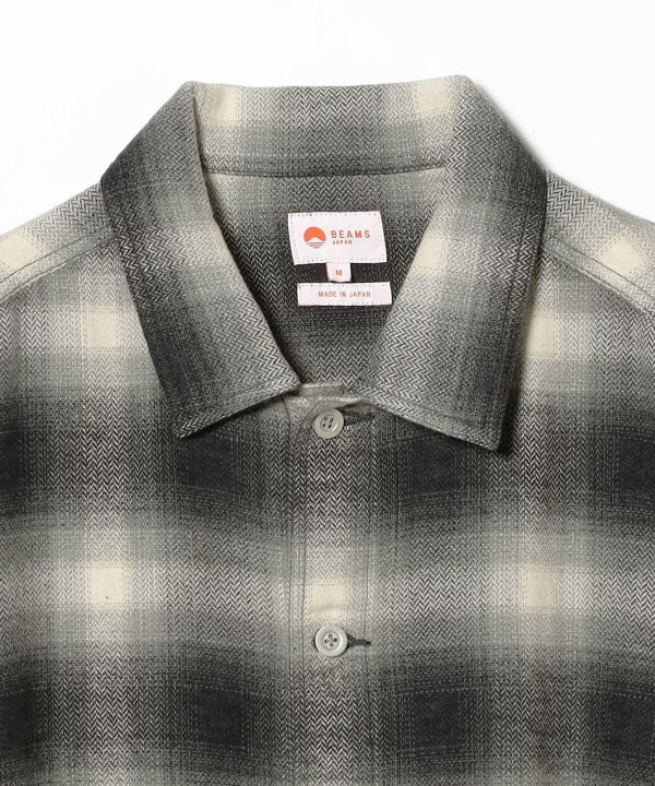 BEAMS JAPAN / 格紋立領外套