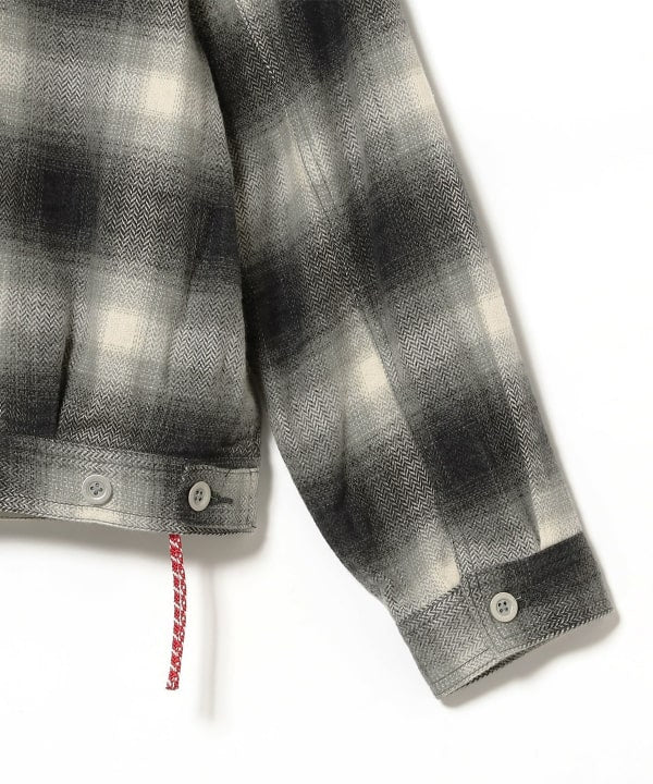 BEAMS JAPAN / 格紋立領外套