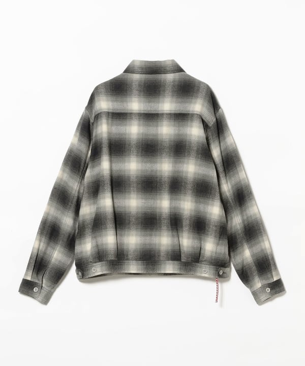 BEAMS JAPAN / 格紋立領外套