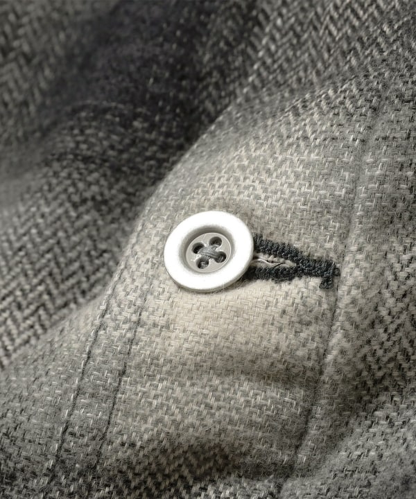 BEAMS JAPAN / 格紋立領外套