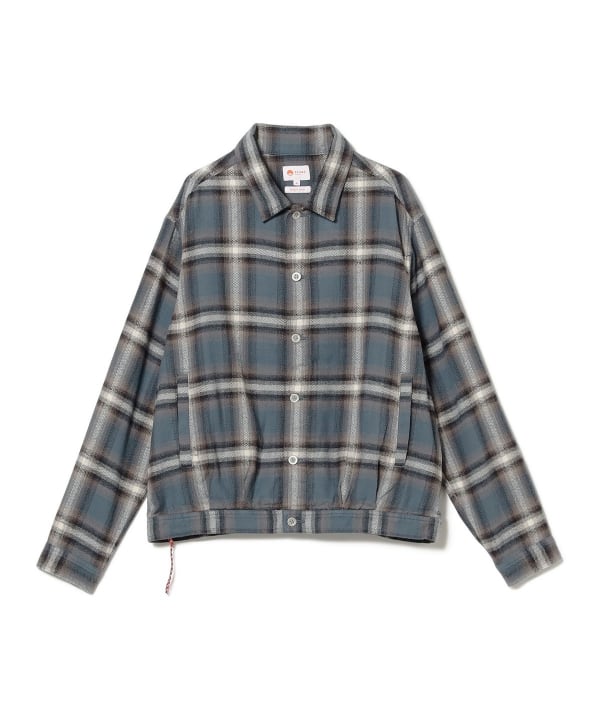 BEAMS JAPAN / 格紋立領外套