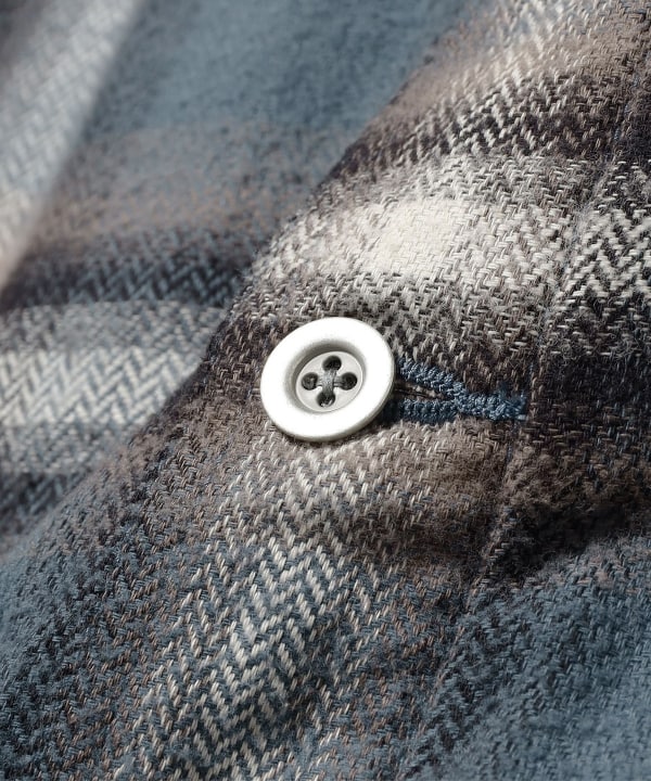 BEAMS JAPAN / 格紋立領外套