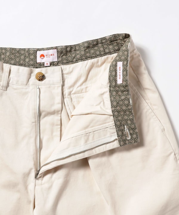 BEAMS JAPAN 2 PLEATED CHINO TROUSERS / 兩褶斜紋褶錐形長褲(日本製)