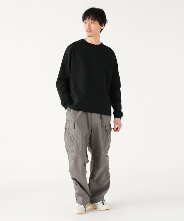 BEAMS / 多口袋機能軍風寬版褲