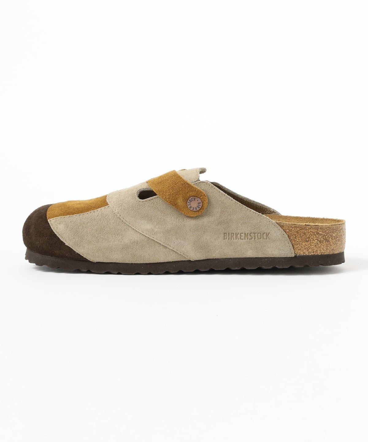 BIRKENSTOCK × BEAMS / BOSTON 拼接麂皮穆勒鞋(日本聯名限定)