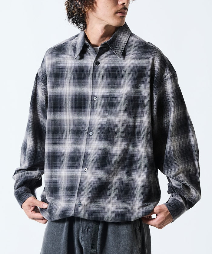 FREAK’S STORE / 漸層格紋 束口 襯衫