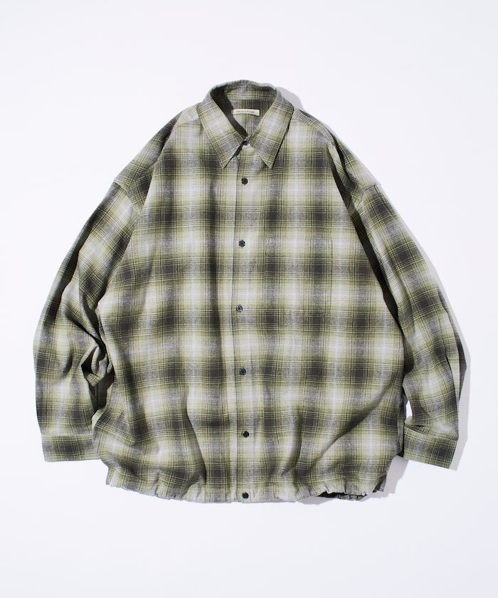 FREAK’S STORE / 漸層格紋 束口 襯衫