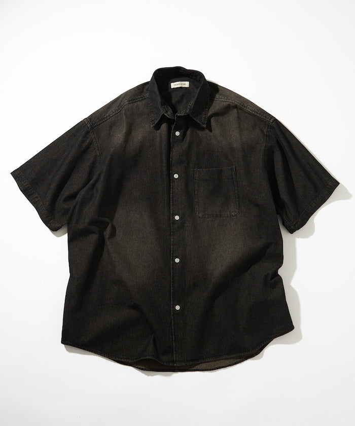 FREAK’S STORE / 寬版 丹寧 短襯衫