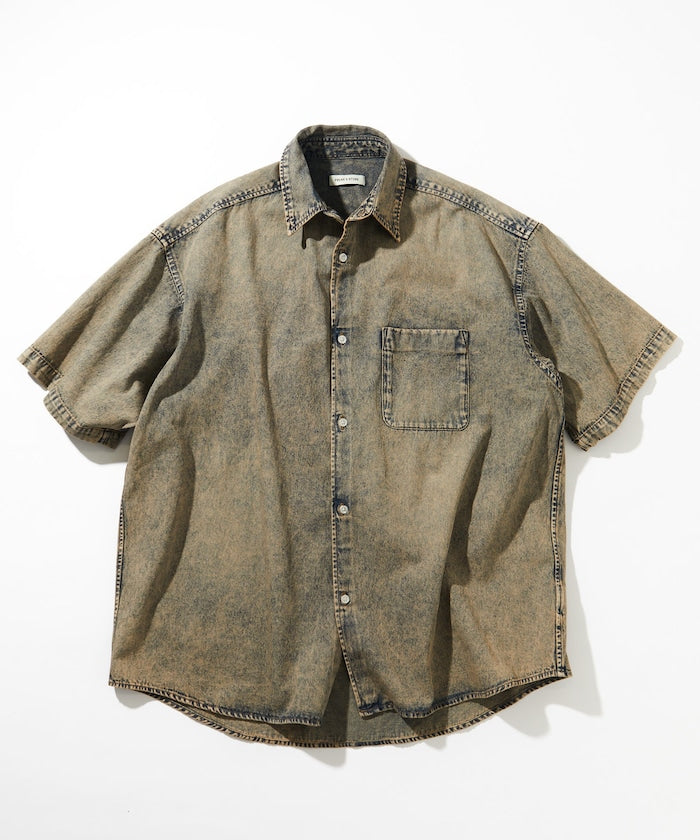 FREAK’S STORE / 寬版 丹寧 短襯衫