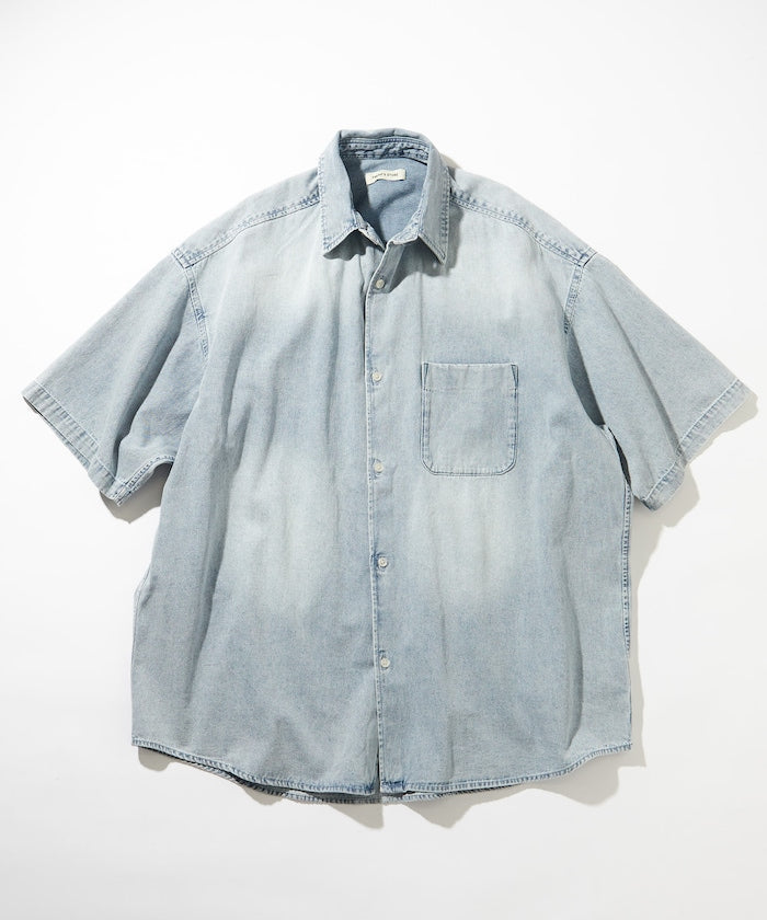 FREAK’S STORE / 寬版 丹寧 短襯衫