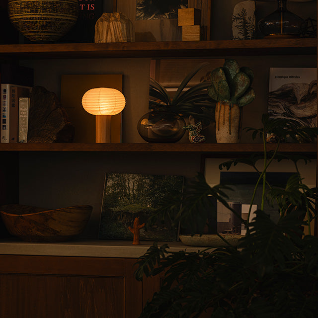 シラキ工芸 TORCHIN OVAL 白/ナチュラル / 合紙攜帶桌燈