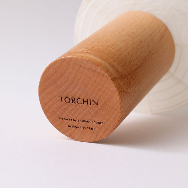シラキ工芸 TORCHIN OVAL 白/ナチュラル / 合紙攜帶桌燈