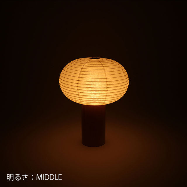 シラキ工芸 TORCHIN OVAL 白/ナチュラル / 合紙攜帶桌燈