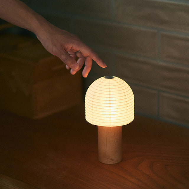 シラキ工芸 TORCHIN BELL 白/ナチュラル / 合紙攜帶桌燈