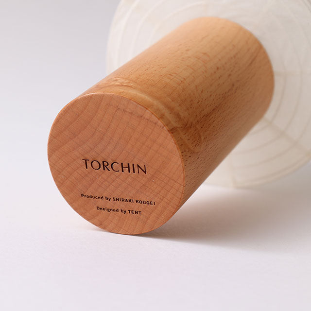 シラキ工芸 TORCHIN BELL 白/ナチュラル / 合紙攜帶桌燈