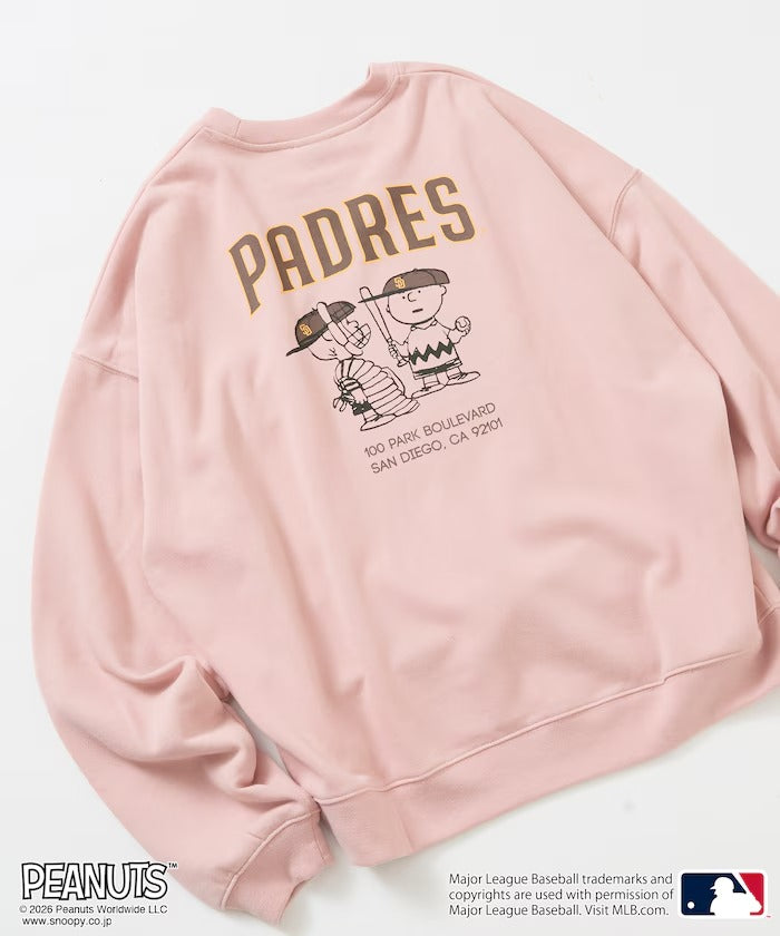 PEANUTS × MLB × FREAK'S STORE / 教士隊背印大廓形 圓領衫(日本聯名限定)