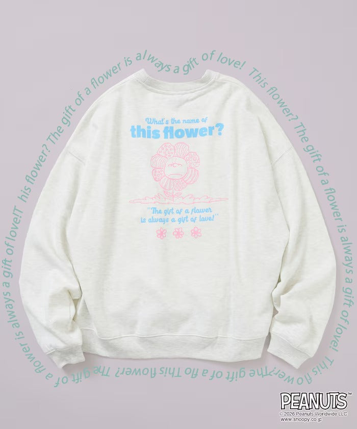 PEANUTS × FREAK'S STORE / 花朵印花大廓形 圓領衫(日本聯名限定)