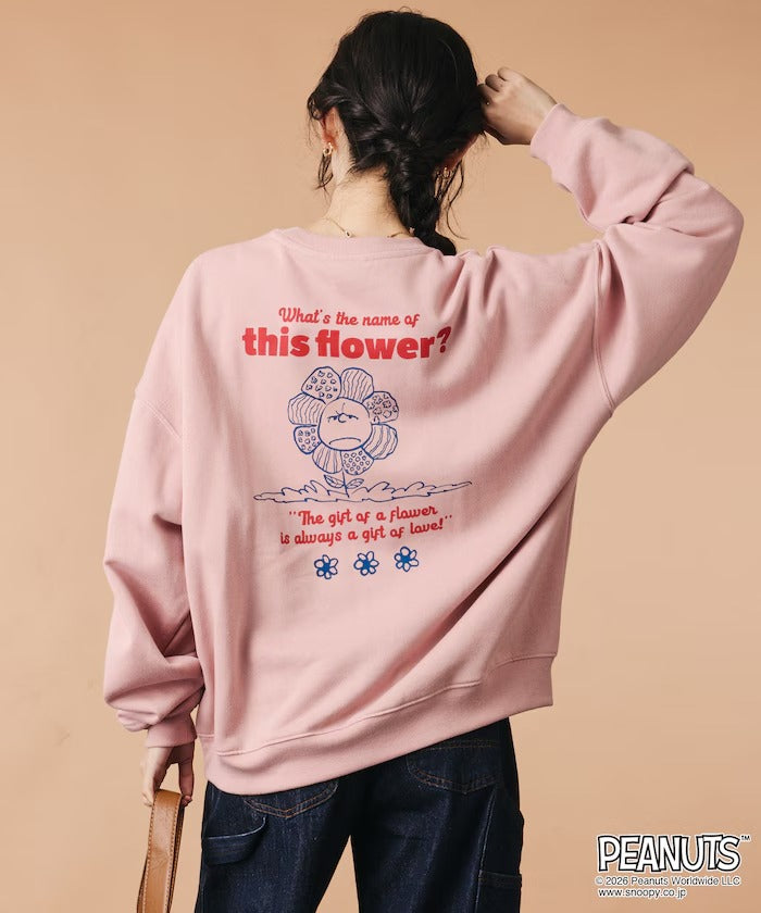 PEANUTS × FREAK'S STORE / 花朵印花大廓形 圓領衫(日本聯名限定)
