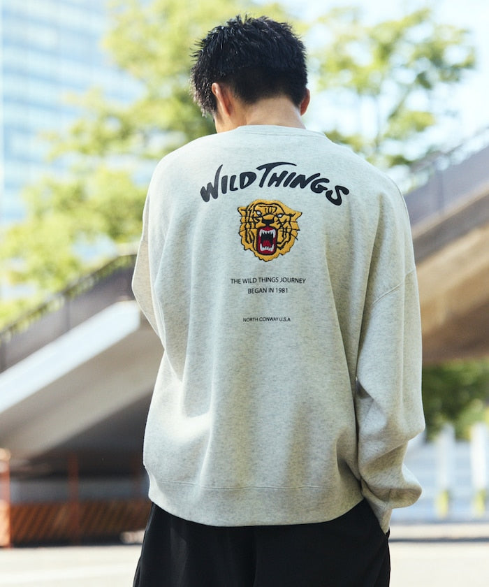 WILD THINGS×FREAK'S STORE / 虎紋刺繡 圓領衫