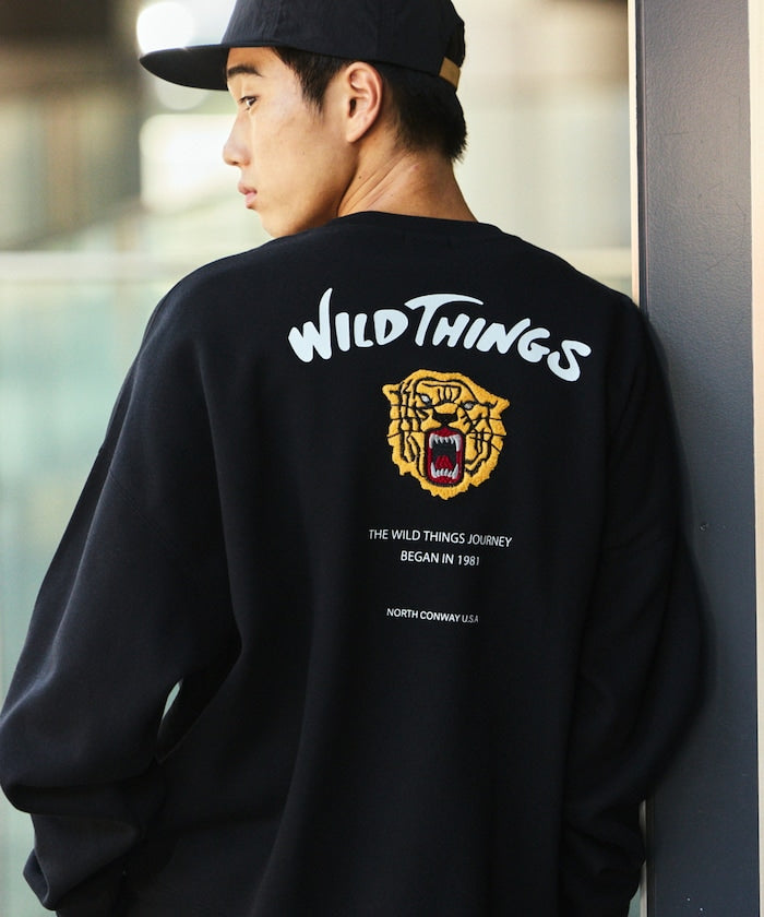 WILD THINGS×FREAK'S STORE / 虎紋刺繡 圓領衫