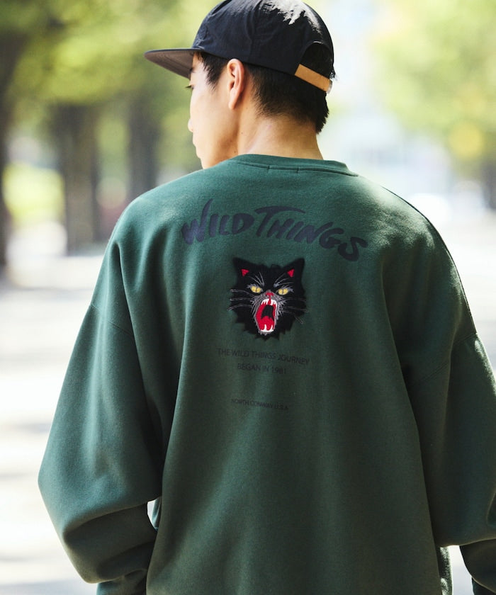 WILD THINGS×FREAK'S STORE / 刺繡圖案 圓領衫