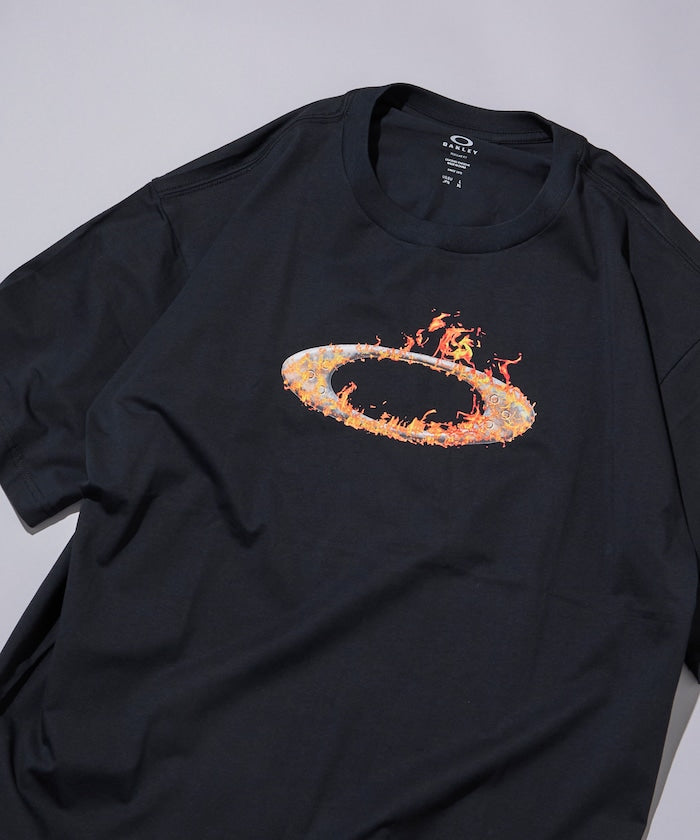 OAKLEY O-TECH COLD CTON TEE ICON 2.0 / 火焰圖騰彈性棉質短袖T恤