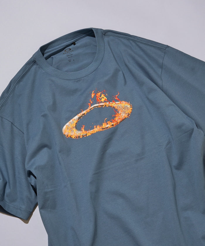 OAKLEY O-TECH COLD CTON TEE ICON 2.0 / 火焰圖騰彈性棉質短袖T恤