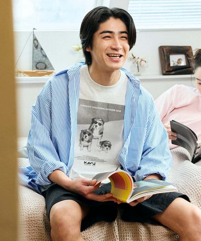 KAVU × FREAK'S STORE / 狗狗攝影印花 短袖T恤