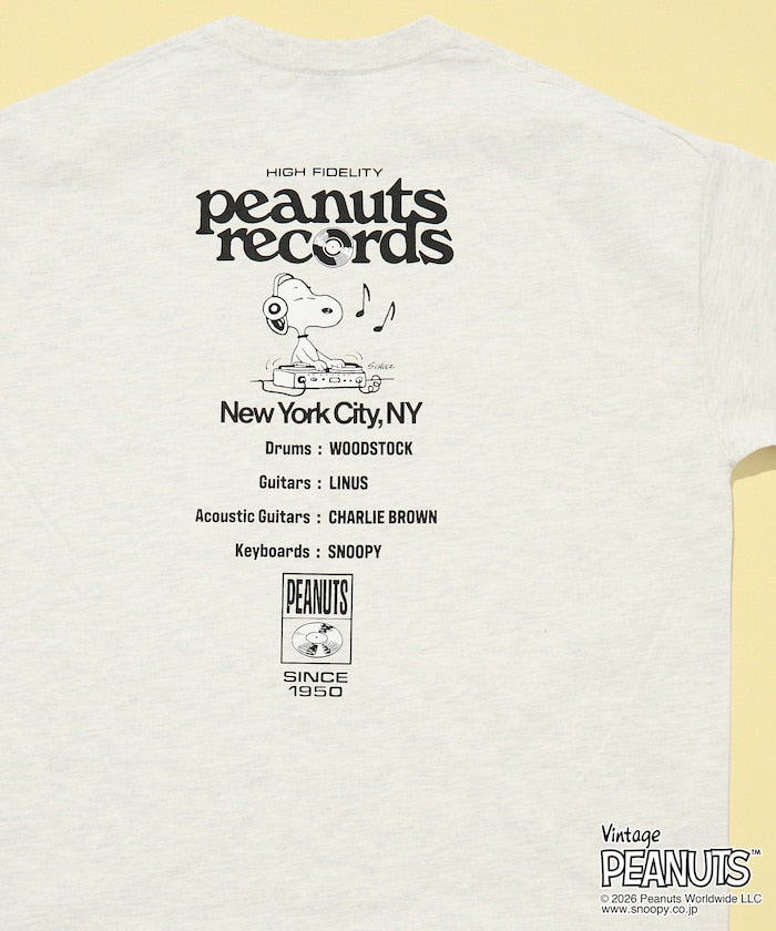 PEANUTS x FREAK’S STORE / Records 圖案 短袖T恤