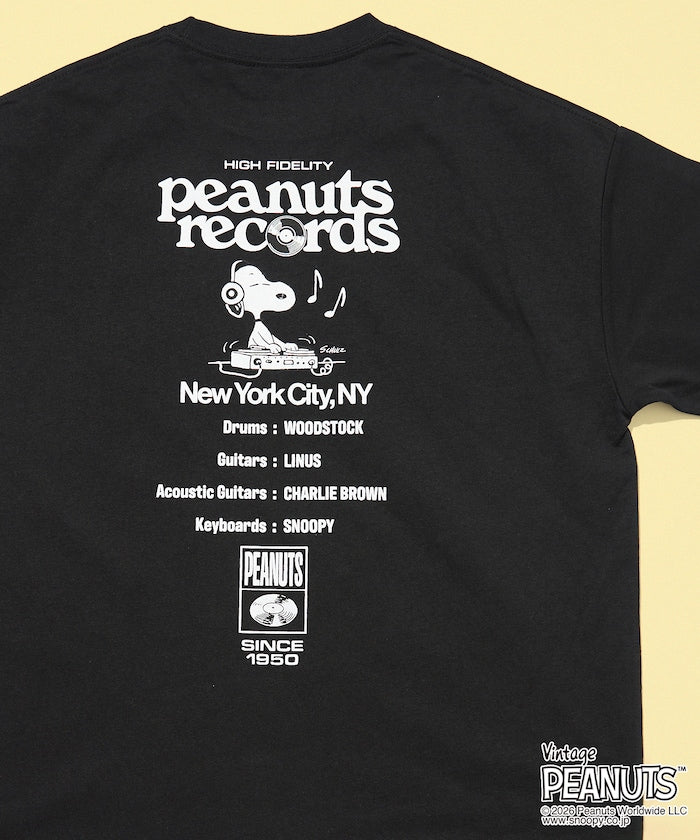 PEANUTS x FREAK’S STORE / Records 圖案 短袖T恤